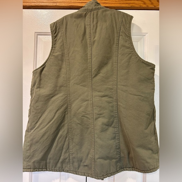 SCHMIDT Women’s Olive Green Sherpa-Lined Vest - Picture 9 of 9
